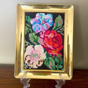 Vintage cross stitch picture with frame 🖼